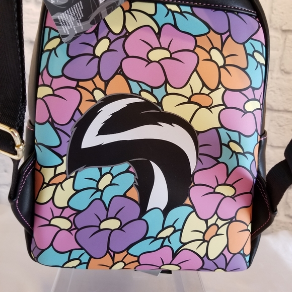 Loungefly Bambi Flower Floral Disney Mini Backpack Bag - Picture 9 of 16